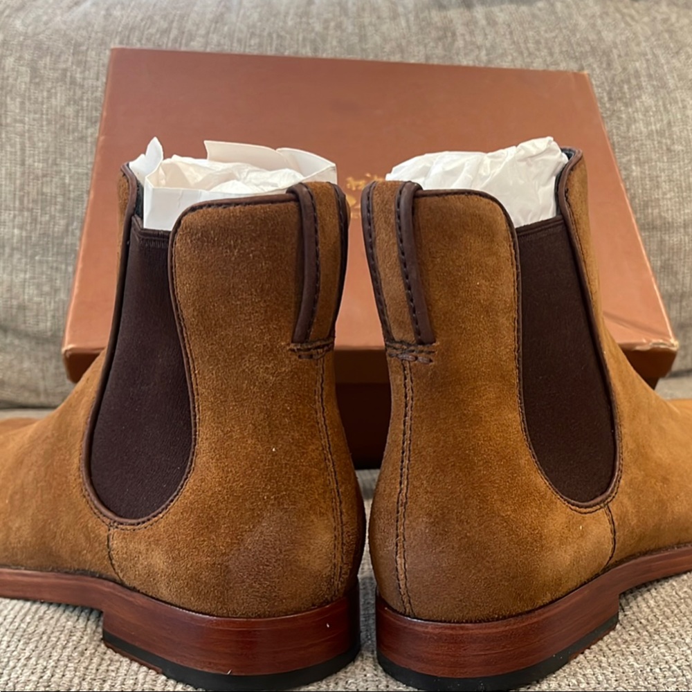 Coach Brown Chelsea Boots with Polished Leather - Picture 4 of 8